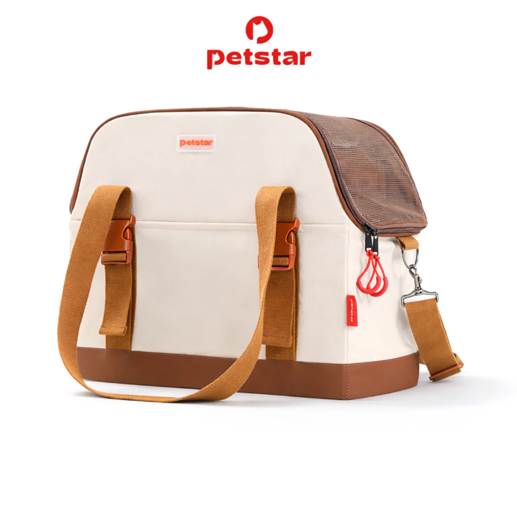 Petstar กระเป๋าสัตว์เลี้ยง กระเป๋าแมวพกพา โครงสร้างแข็งแรง ไม่ยุบตัว ปรับได้ 4 แบบ Pet Carrier Bag