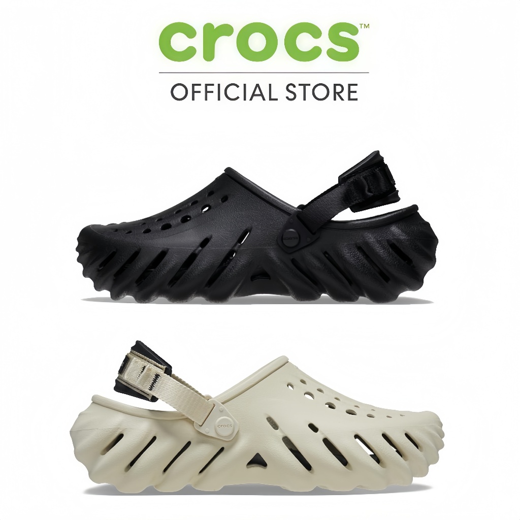 CROCS รองเท้าลำลองผู้ใหญ่ ECHO CLOG รุ่น CS 207937-2YJ - BONE/BLACK