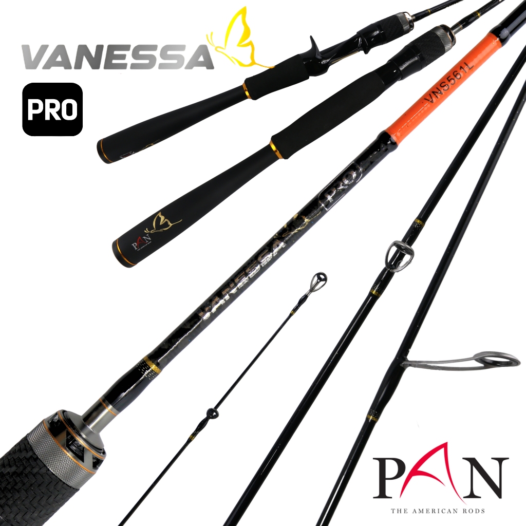 คันเบ็ดตกปลา PAN VANESSA PRO คัน Solid Carbon ท่อนเดียว
