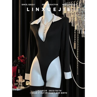 BKK SEXY ชุดคอสเพลย์เลขา เปิดอก เว้าสูง ลุคเลขาสุดแซ่บ 🖇️ M-5XL | 40-100กก. B-104