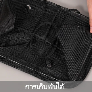 ถุงอาบน้ำ ถุงตาข่าย กระเป๋าอาบน้ำ ตะกร้าเก็บของ นํากลับมาใช้ใหม่ กลวงออก แห้งเร็ว พับเก็บได้