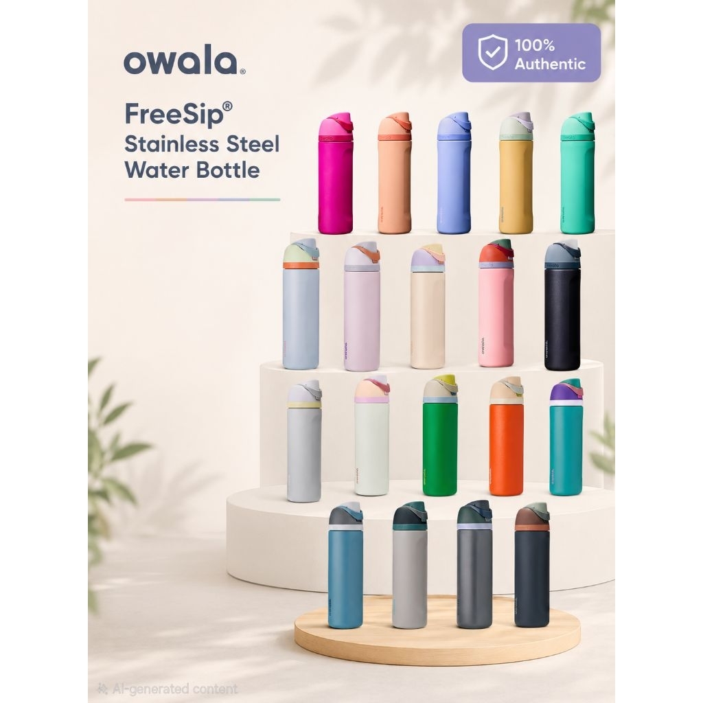 สีใหม่มาเพิ่มตลอดค่ะ #พร้อมส่ง 📍Owala  24 oz. ของแท้ กระติกน้ำ Owala  จากอเมริกา : Owala FreeSip 24 