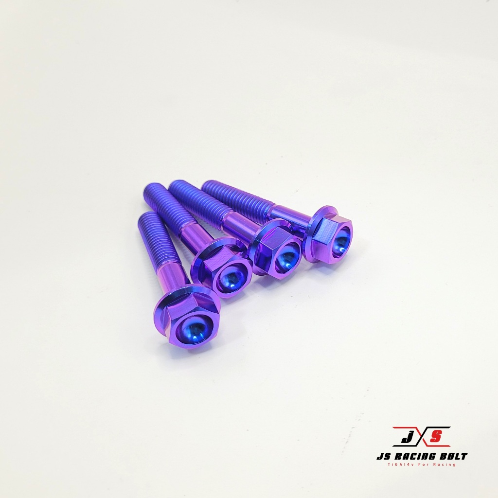 JS Racing Bolt น็อตไทเทเนียมแท้หัวเหลี่ยมเบอร์13 M8x15-50 (ราคาต่อ1ตัว)