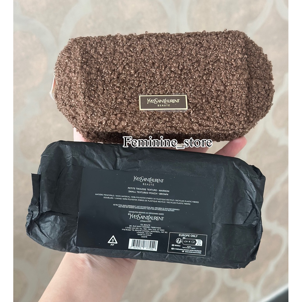 แท้จากเว็ป _Ysl Shearling mini pouch /small prestige pouch
