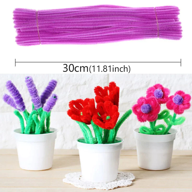 ลวดกำมะหยี่ DIY 100 ชิ้น หนา 6 มม ฟูนิ่ม บิดง่าย สีสันสดใส สร้างสรรค์งานประดิษฐ์ต่างๆ สำหรับงานฝีมือ thumbnail 5
