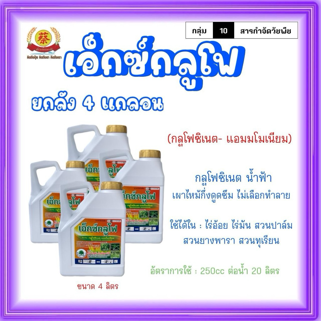 ยกลัง 4แกลอน เอ็กซ์กลูโฟ กลูโฟน้ำฟ้า