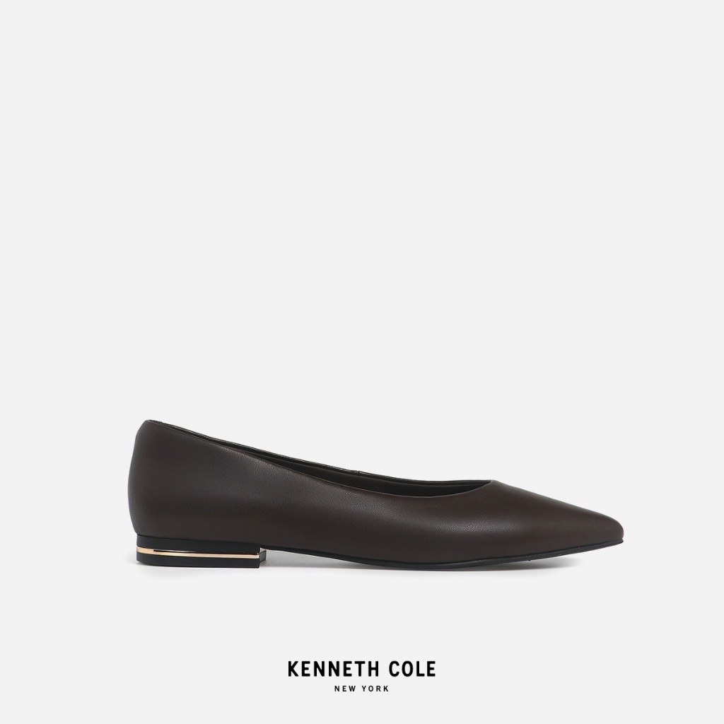 KENNETH COLE รองเท้าส้นแบนผู้หญิงรุ่น KIERA FLATS​ Chestnut สีน้ำตาล ( FLT - KS14231LE-230 )