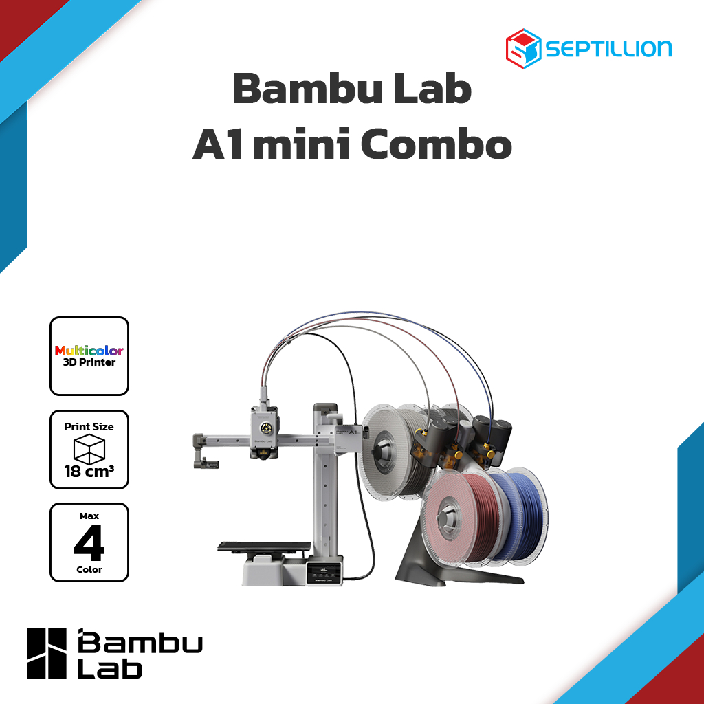 Bambu Lab A1 Mini Combo เครื่องพิมพ์ 3D ขนาดกะทัดรัด พิมพ์หลายสี Multi-color พร้อม AMS Lite เหมาะบ้า