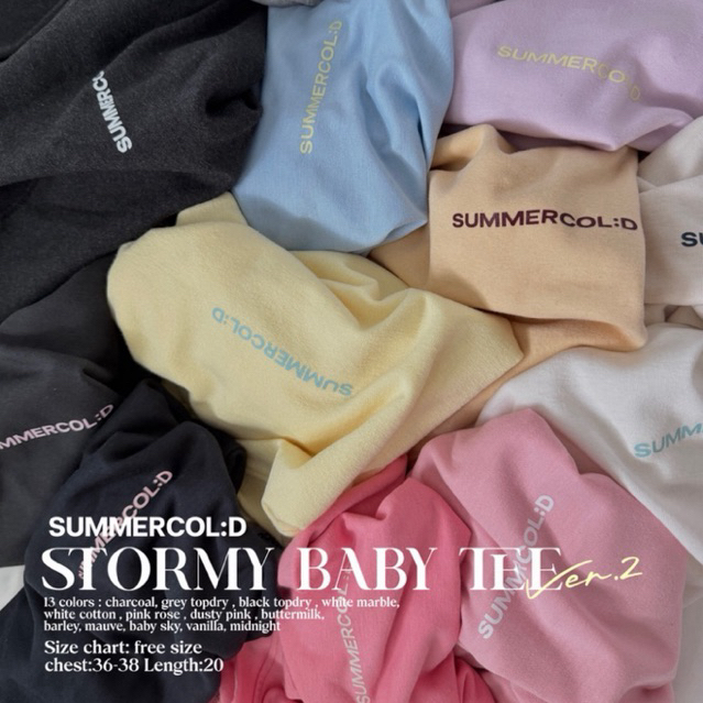 (สินค้าพร้อมส่ง) stormy baby tee ver.2 ราคาถูก Shopee Lazada