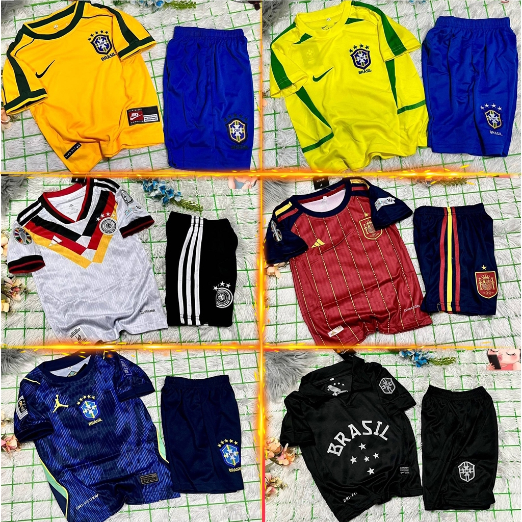 ชุดฟุตบอล เสื้อบอล เด็ก ได้ทั้งชุด(เสื้อ+กางเกง) แขนสั้น 2025-26 รวมทีม26