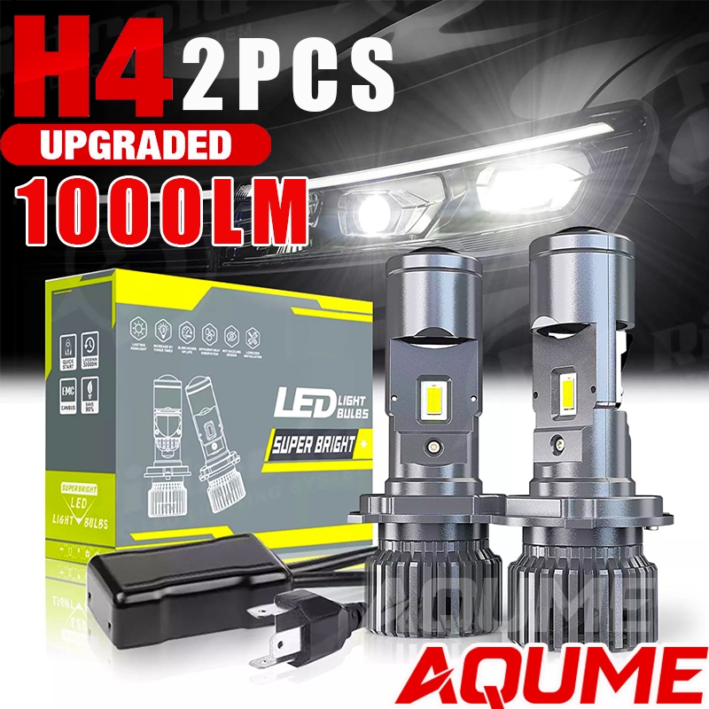 ไฟหน้ารถยนต์ หลอดไฟรถยนต์ H4 LED Mini Projector Lens H4 Led for Car รถยนต์ ซุปเปอร์ไวท์ ไฟหน้าBright