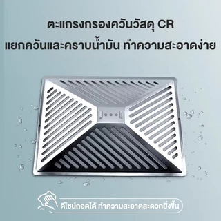Homecozify เครื่องดูดควันสแตนเลสขนาด 6-12 นิ้ว รุ่นกดปุ่ม พร้อมท่อระบายอากาศที่เข้าชุดกัน สำหรับใช้ในครัว