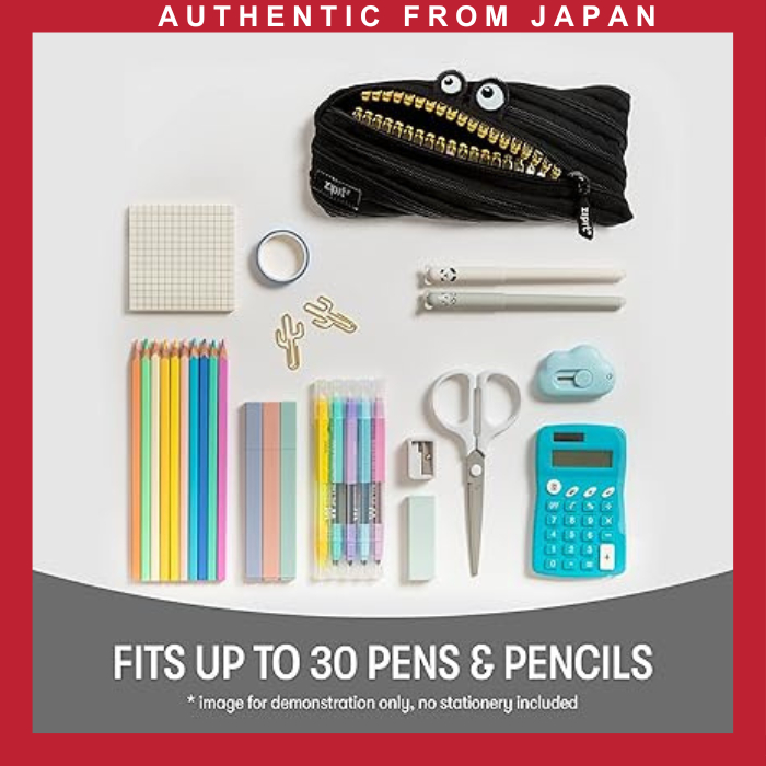 zipit Pen Case Grills Monster Pouch Mr. Bell Black [Direct from Japan]