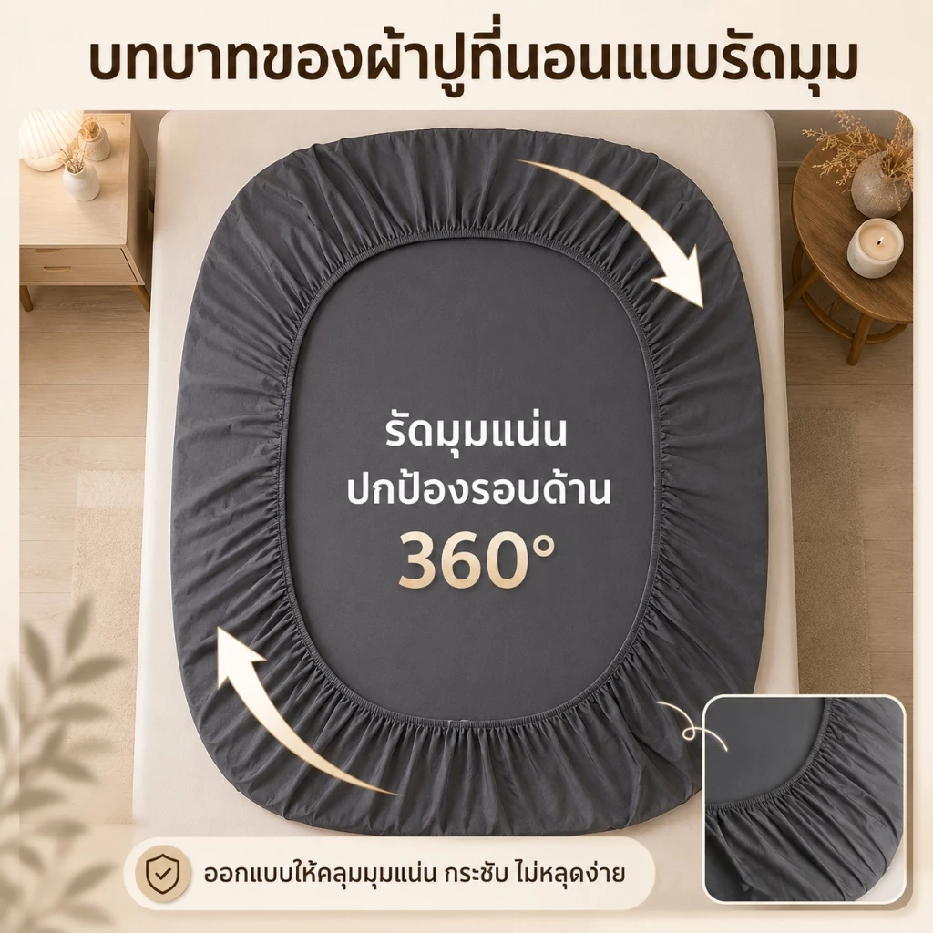 ชุดผ้าปูที่นอนพร้อมปลอกหมอน 3 4 5 6 ฟุต thumbnail 6