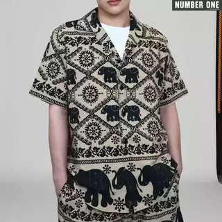 C เสื้อฮาวายลายช้าง และลายอื่นๆ (unisex) แบรนด์No.1 NCT DREAM ผ้าไหมญี่ปุ่นนุ่มสบาย มีกางเกงขาสั้น-ยาวเข้าSetเลือกชมได้