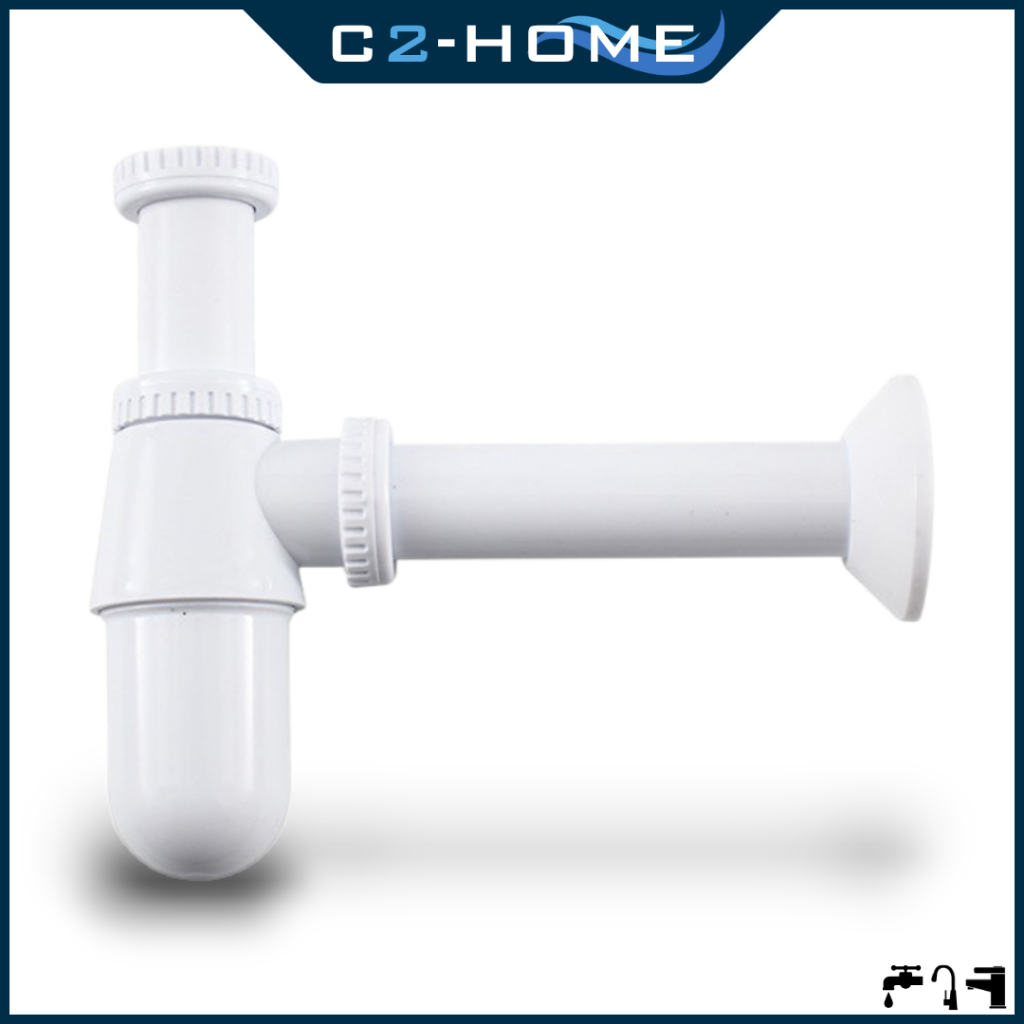ท่อน้ำทิ้ง PVC พลาสติกคุณภาพสูง แข็งแรง ทนทาน ไม่หักง่าย เหมาะสำหรับอ่างล้างหน้าและซิงค์น้ำ พร้อมส่ง