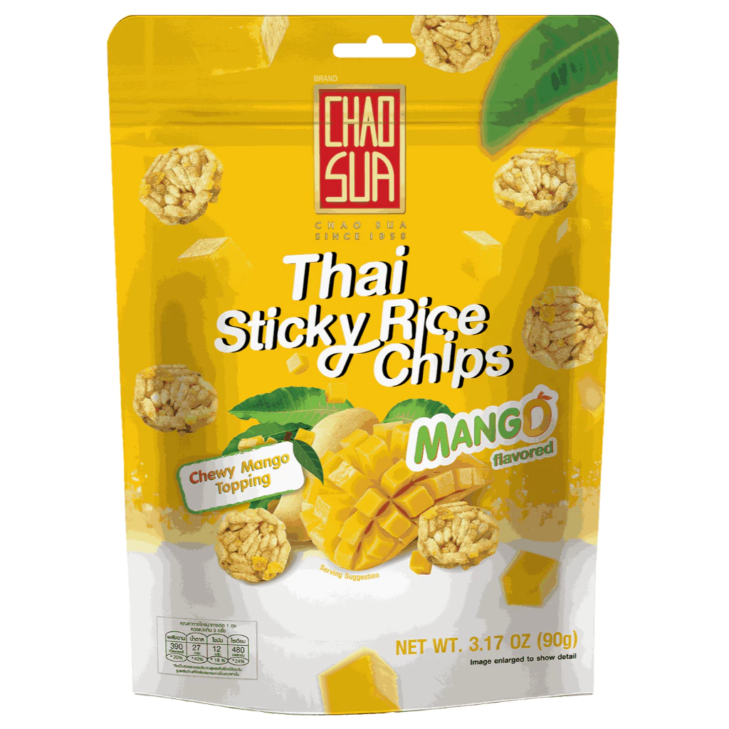 เจ้าสัว ข้าวแต๋น มินิ รสมะม่วง 90 g. EXP 27/11/2026