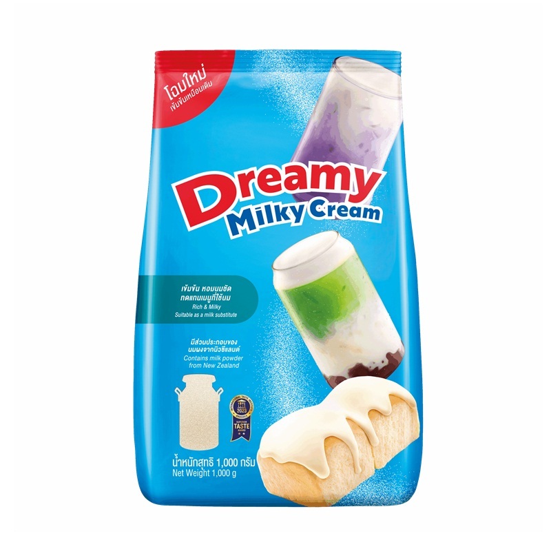 (ส่งด่วนได้) ดรีมมี่ มิลกี้ ครีม 1000กรัม Dreamy Milky Cream 1000g. และแบ่งขาย 200กรัม