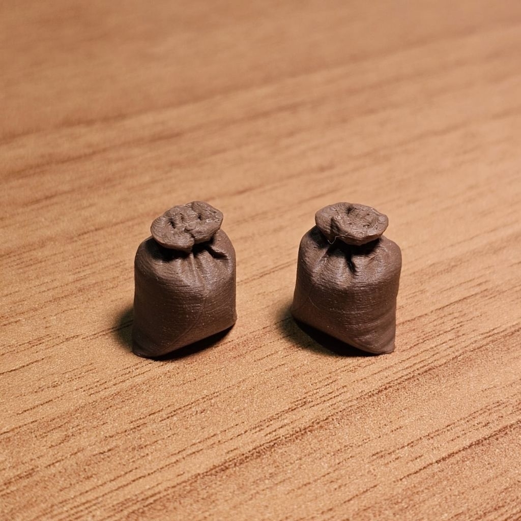 ​💰 [3D Print] โทเค็นถุงกระสอบอัปเกรดบอร์ดเกม Sack Token Upgrade (สำหรับอัปเกรดเม็ดทรัพยากร / เสบียง) [ไม่รวมตัวเกม]