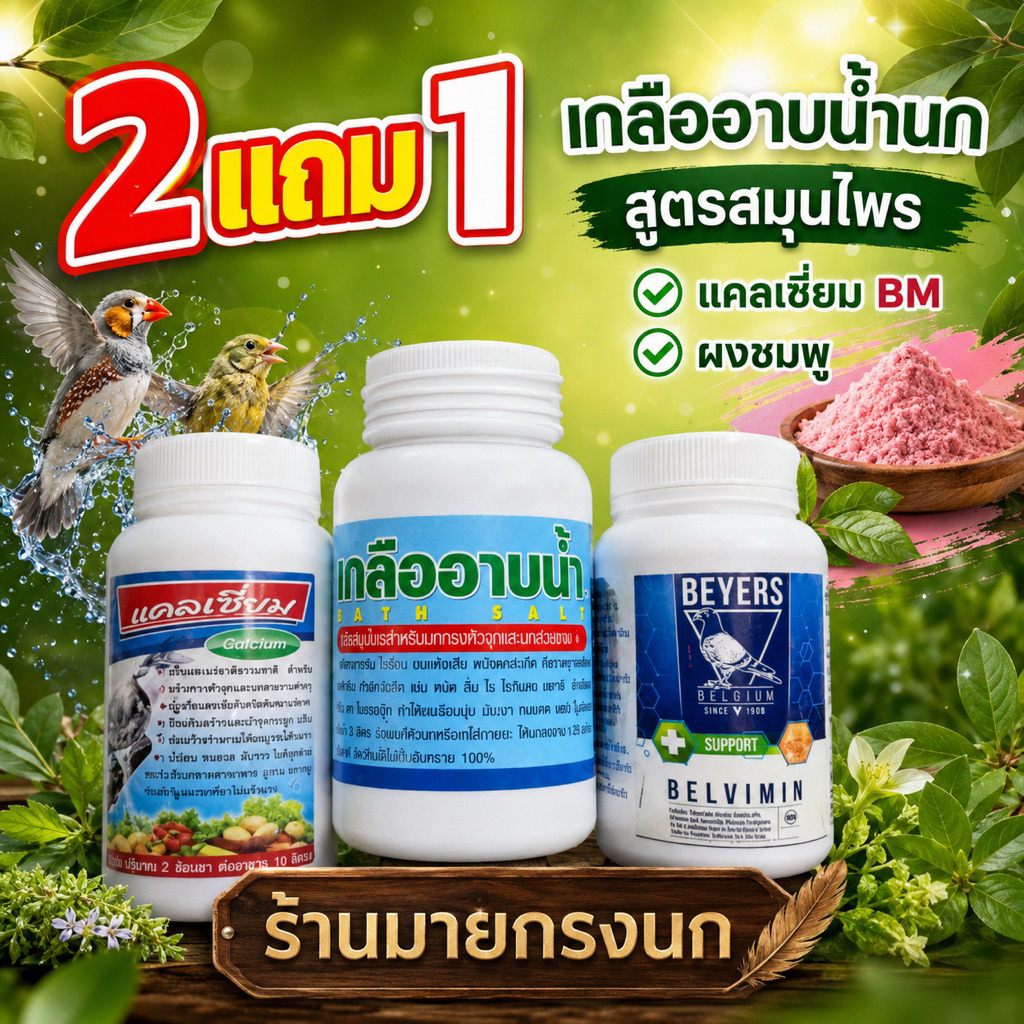 😲{2 แถม 1} แคลเซี่ยม+เกลือฟ้า+ผงชมพู😲