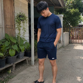 กางเกงกีฬาขาสั้นมีกระเป๋าข้าง ผ้าไมโครเกรดเอ นุ่ม ลื่น ใส่สบาย ราคาส่ง