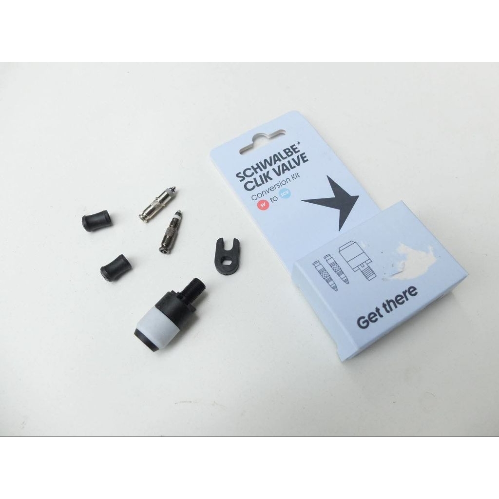 Schwalbe Clik valve sv To Scv วาล์วเติมลมจุ๊บเล็ก