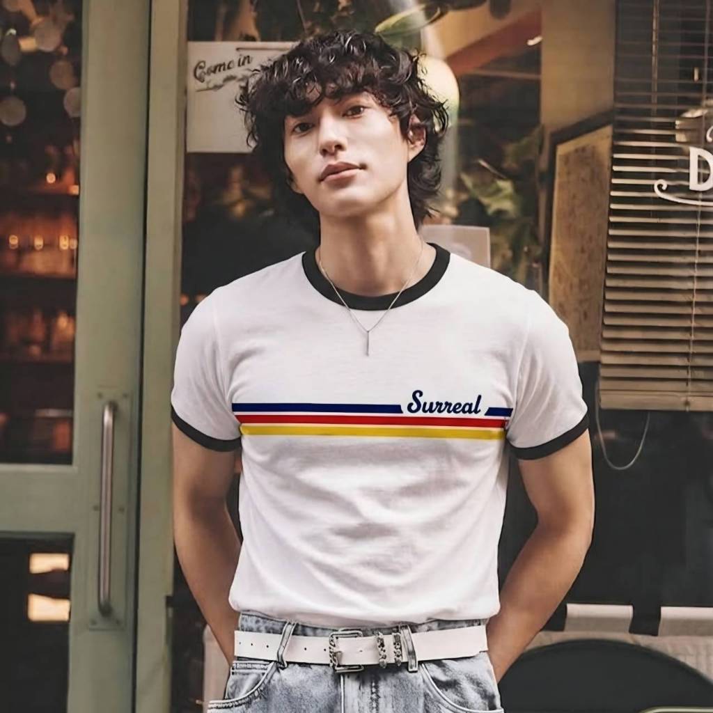 SURREAL เสื้อ Ringer Tee 70's mood ดีไซน์เรียบมีเอกลักษณ์ ผ้า Cotton 100% ระบายอากาศดี ขอบสีตัดชัดเจน ฟีลวินเทจคลาสสิก