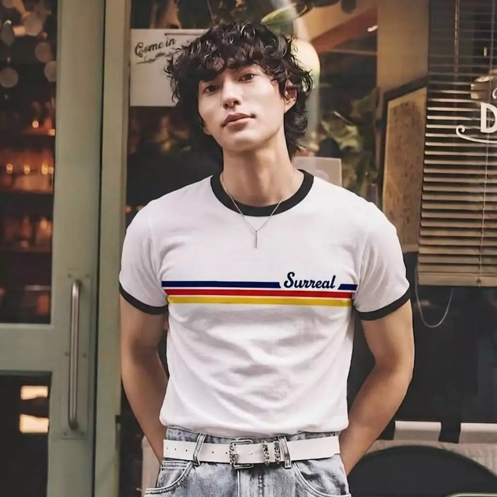 SURREAL เสื้อ Ringer Tee 70's mood ดีไซน์เรียบมีเอกลักษณ์ ผ้า Cotton 100% ระบายอากาศดี ขอบสีตัดชัดเจน ฟีลวินเทจคลาสสิก