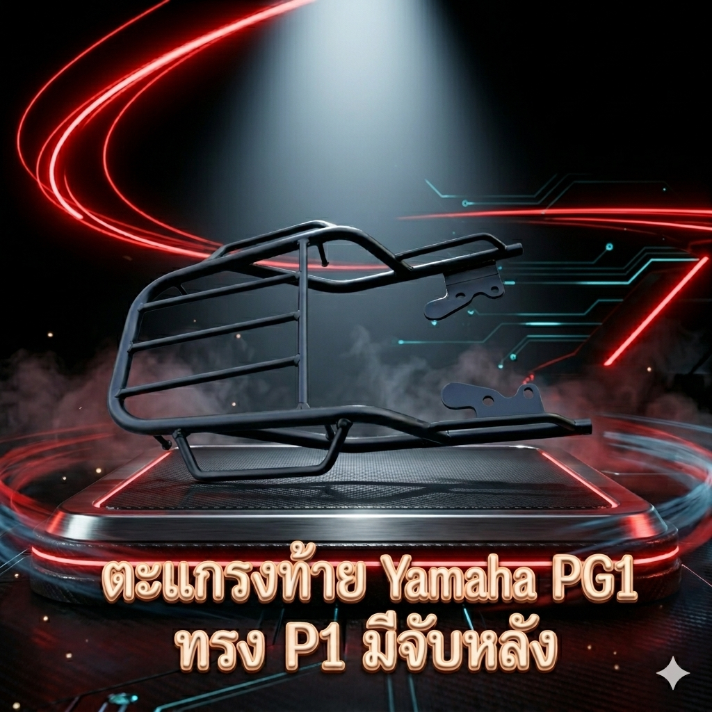 ตะแกรงท้าย Yamaha PG-1 ทรง P1 มีจับหลัง