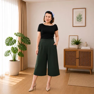 กางเกงขา 5 ส่วน ผ้าวูลเวฟ ยาว 28 นิ้ว ทรงสวย เก็บพุงดี ใส่สบายมี 3 ไซส์ให้เลือก กระชับพอดีตัว(ขายส่งทักแชทร้าน)