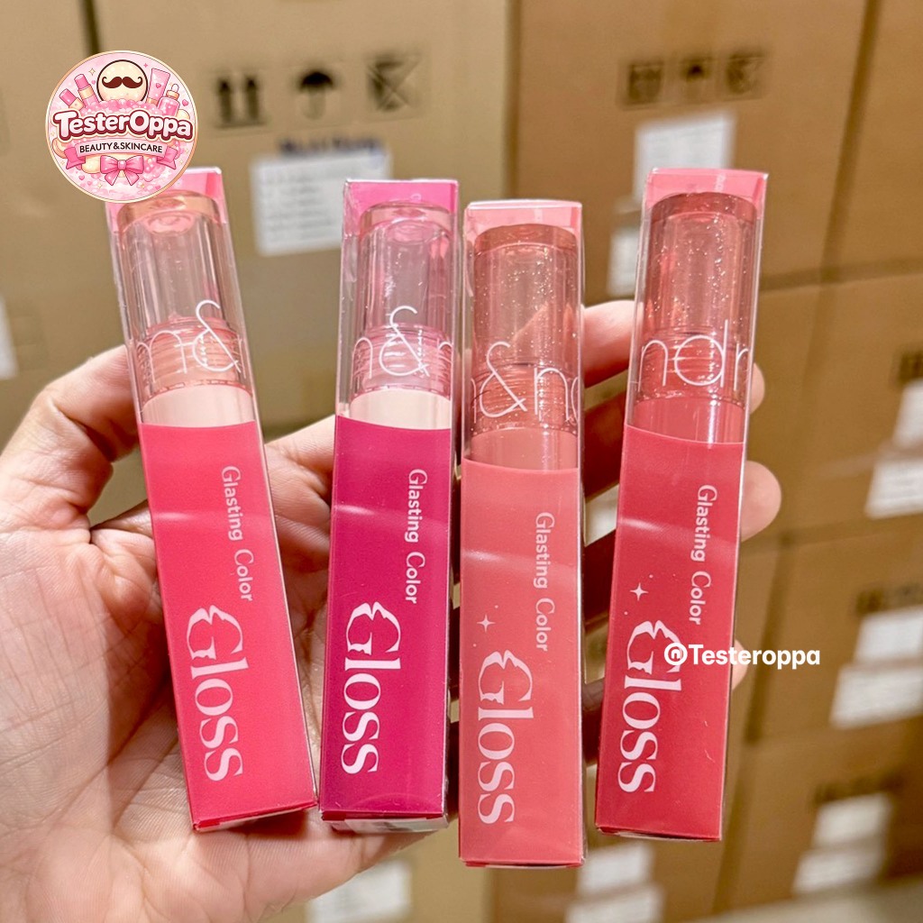 Rom&nd-Glasting Color Gloss 6 Colors 4g. ลิปลิซ่า ลิปกลอส