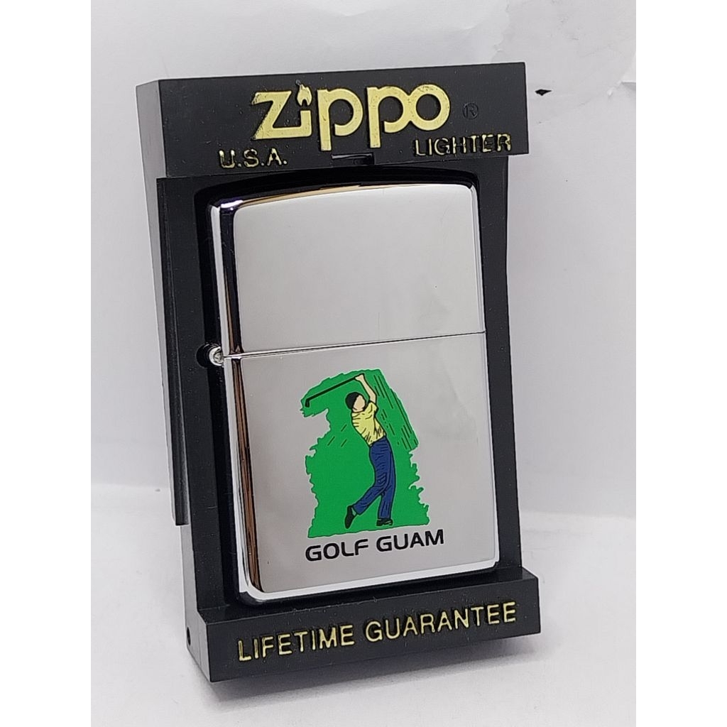 Zippo Golf Guam  ผลิตปี 1997 สินค้าใหม่เก่าเก็บยังไม่ผ่านการใช้งาน  รับประกัน Zippo แท้100% Made in 