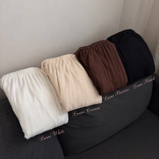 DOPEY.PUFFY / LUMI PANTS กางเกงขายาวเนื้อผ้าฉลุ (A06)
