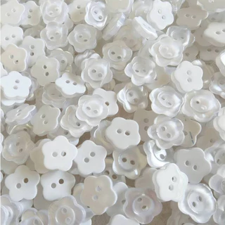 กระดุมดอกไม้ กระดุมหัวใจ กระดุมกากเพชร แฮนเมด DIY พร้อมส่ง