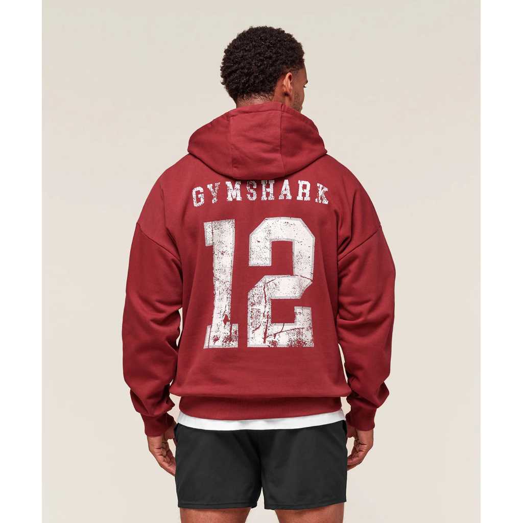[พร้อมส่ง] Gymshark Collegiate Graphic Hoodie Size 2XL