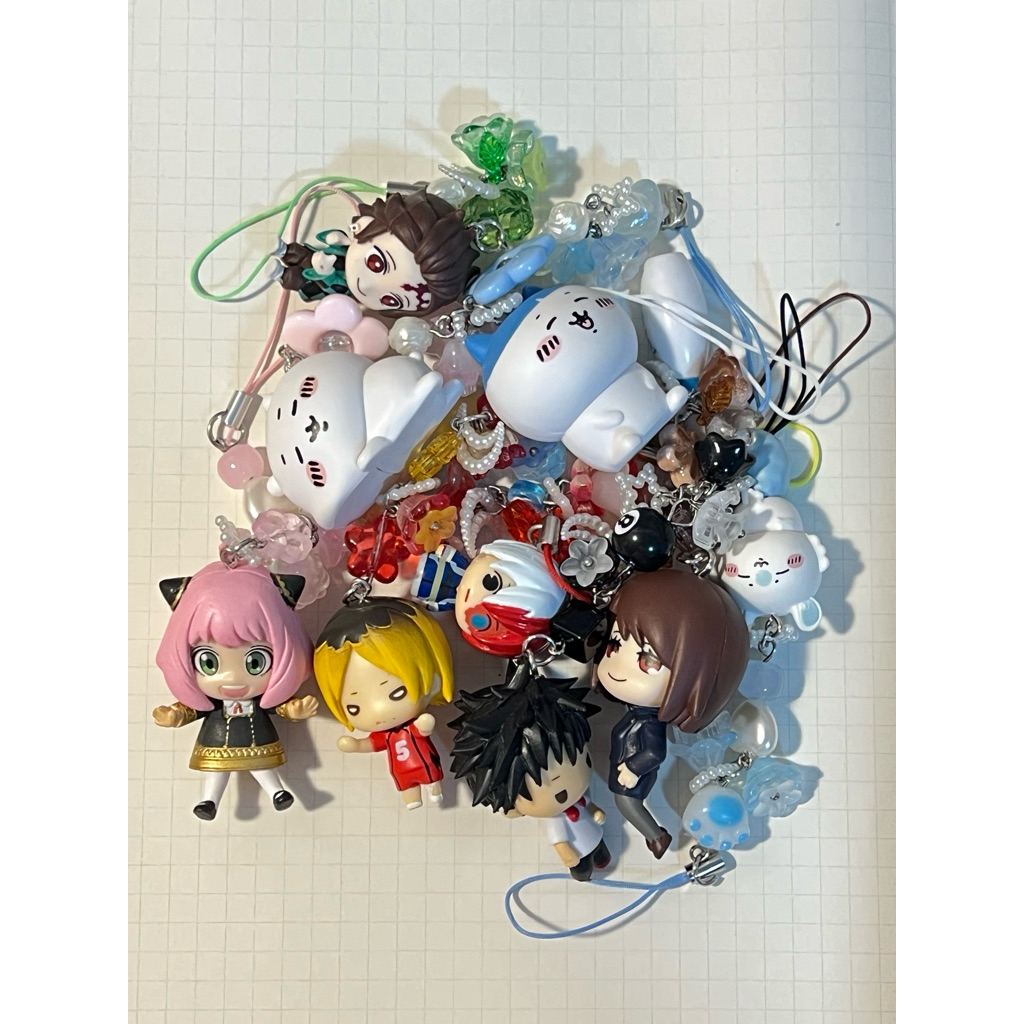 🍀 ( phone charm / key chain ) สายคล้องโทรศัพท์ ที่ห้อยโทรศัพท์ พวงกุญแจ อนิเมะ
