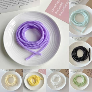 [⚡ส่งจากไทย] สายถนอมสายชาร์จ เกลียวพันสายชาร์จ สีพาสเทล ป้องกันสายหัก งอ ยาวประมาณ 60-70 ซม