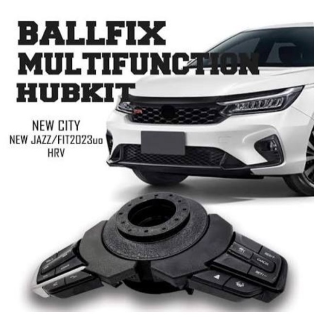 ชุดย้ายปุ่ม มัลติฟังก์ชั่นบน พวงมาลัยแต่ง พร้อมคอถอด Ballfix รุ่น Honda New City 1.0 HB Sedan HRV St