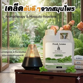 Fresh Aroma อโรม่าจากสมุนไพรธรรมชาติไล่ยุง Aromatherapy & Mosquito Repellent(แบบเติม) / mos ice gel เจลงไล่ยุง