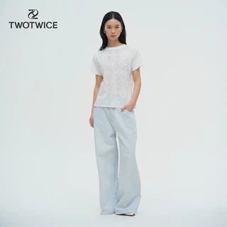 (พร้อมส่ง) Twotwice- Moss Boyfriend Jeans - กางเกงยีนส์ทรงหลวม ช่วยพรางสะโพกและต้นขา ป้ายด้านหลังอะไหล่เงิน