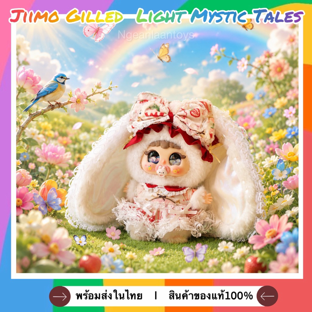 ‼️คาร์4‼️(⚠️สินค้าพร้อมส่งด่วน⚠️)พวงกุญแจตุ๊กตาJiimo Gilled Light Mystic Tales80%