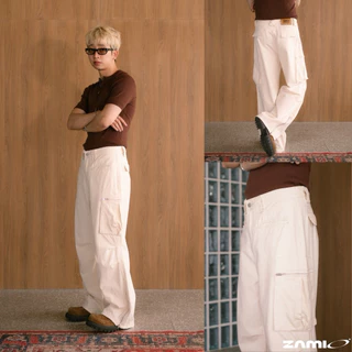 ZAMIO JUSTICE Pants กางเกงคาโก้ทรงกระบอกใหญ่