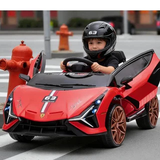 รถแบตเตอรี่เด็ก BMW Sport 2 มอเตอร์+รีโมท+บังคับผ่านมือถือได้ มีเพลง ไฟหน้า-หลังLED ส่งจากไทย