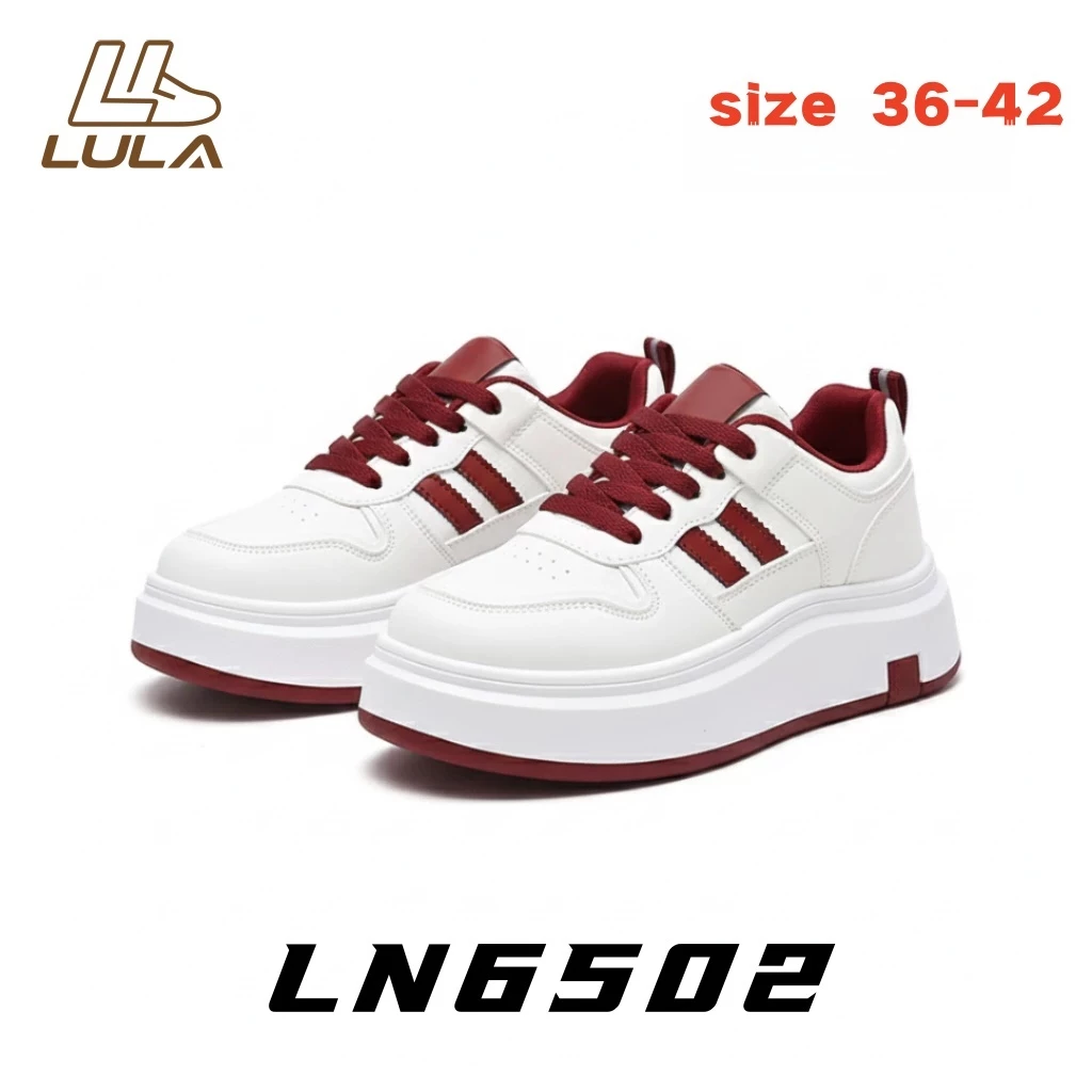 [LN6502] สไตล์เกาหลีน่ารัก รองเท้ากีฬาแฟชั่นสำหรับผู้หญิงพื้นหนาไม่ลื่นระบายอากาศได้ดี ไซส์ 36-42