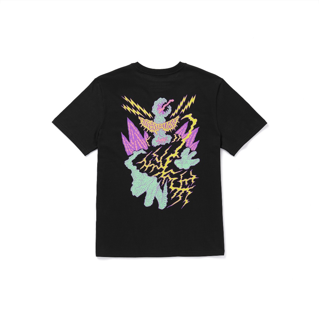 Volcom เสื้อยืดแขนสั้นสำหรับผู้ชาย Mens Fa Tetsunori 2 Short Sleeve Tee 244 A5212406-BLK — صورة 2
