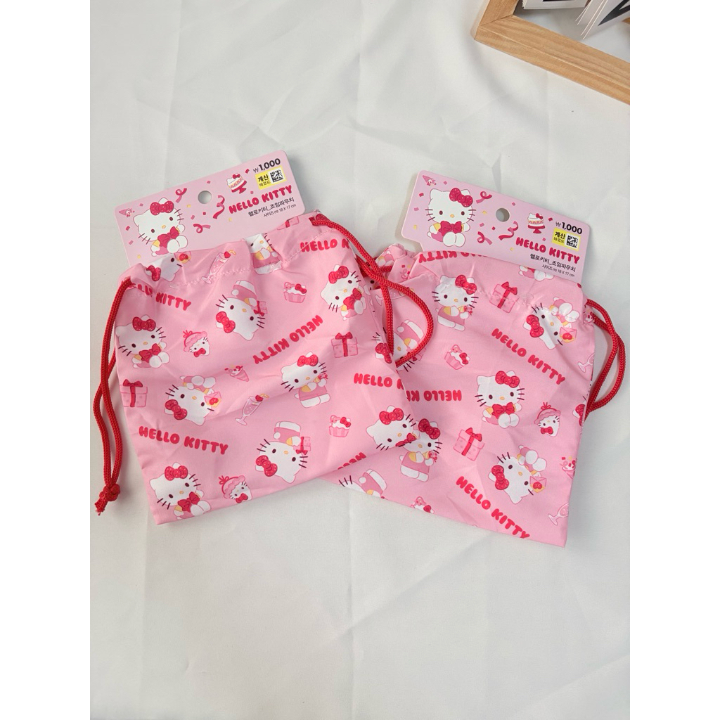 (สินค้า1แถม1) กระเป๋าหูรูด Sanrio Hello Kitty