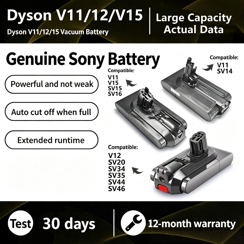 【สินค้าสปอต】Next day delivery Dyson battery compatible Dyson V11 V12 V15 battery For SV14 SV15 SV16 SV20 SV34 SV44