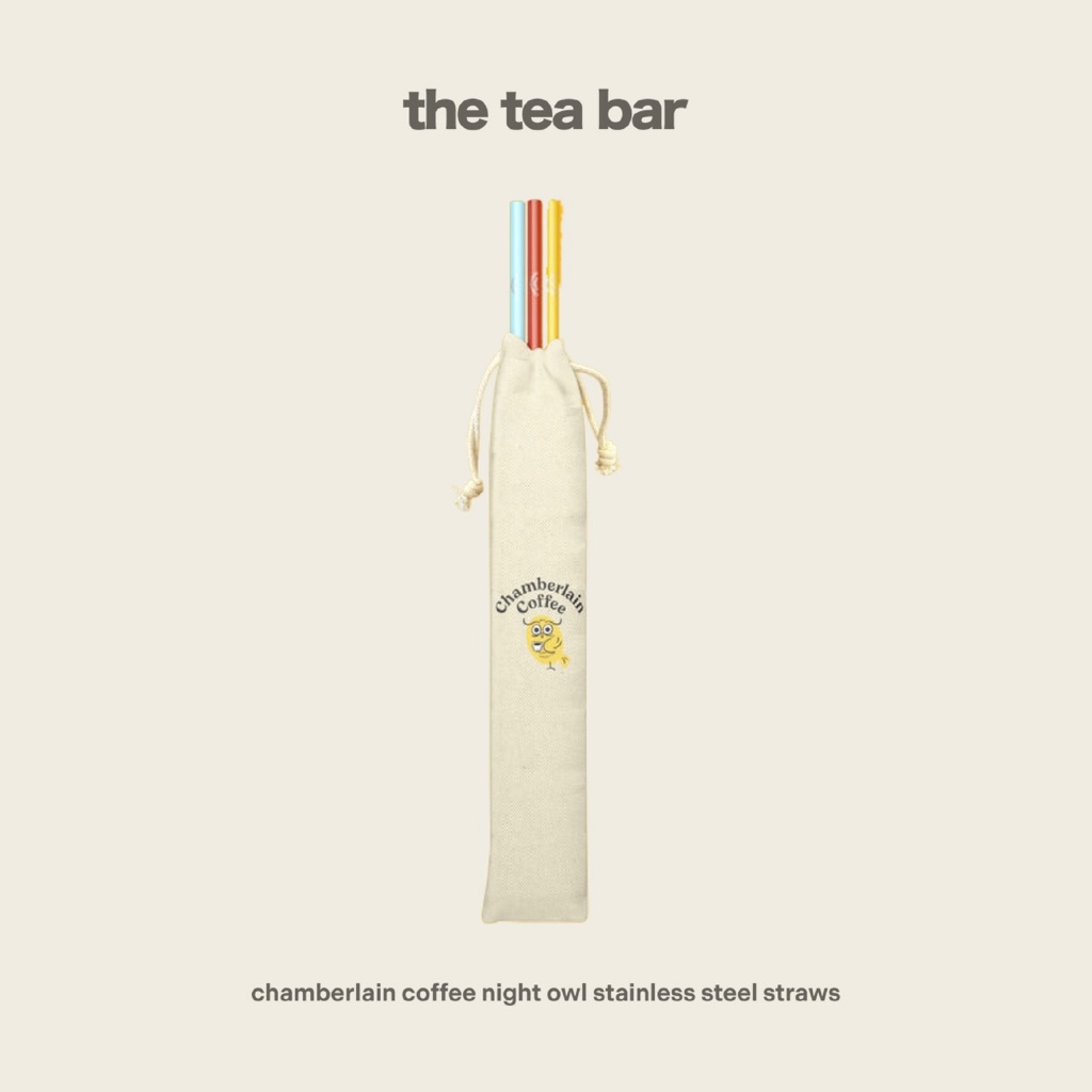 CHAMBERLAIN COFFEE night owl stainless steel straws