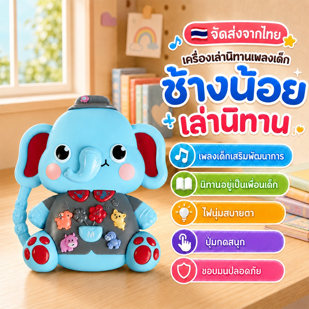 COD ของเล่นเด็ก เครื่องจักรเรื่องราว ช้างน้อยเล่าเรื่อง เพลงเด็กภาษาไทย นิทานก่อนนอน เพลงกล่อมเด็ก
