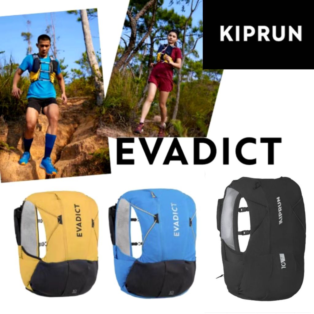 เป้น้ำวิ่งเทรลขนาด 10 ลิตร พร้อมถุงใส่น้ำขนาด1ลิตร  KIPRUN